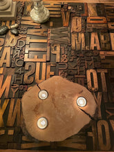 Load image into Gallery viewer, Tealight wooden round: "GloWorm"